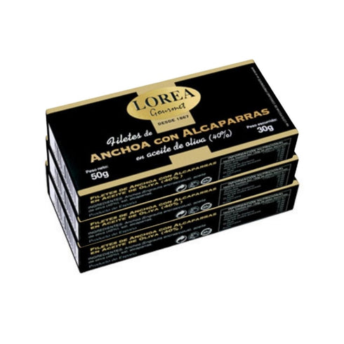 Kantabrische Anchovis in Olivenöl und Kapern 50g